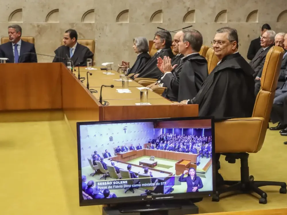 Brasília (DF), 22/02/2024, O Supremo Tribunal Federal (STF) realiza sessão solene de posse do novo ministro da Corte, Flávio Dino.